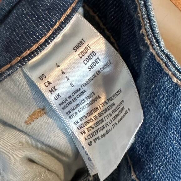 American Eagle Outfitters Tomgirl Destroyed Denim Straight Leg Jeans - Picture 3 of 4